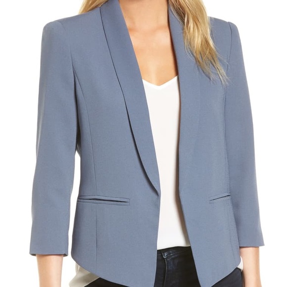 Mural Jackets & Blazers - BLACK Mural Curve Open Shawl Blazer NWT